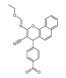 N-[3-cyano-4-(4-nitrophenyl)-4H-benzo[h]chromen-2-yl]formimidic acid ethyl ester结构式