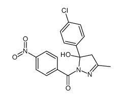 [5-(4-chlorophenyl)-5-hydroxy-3-methyl-4H-pyrazol-1-yl]-(4-nitrophenyl)methanone Structure