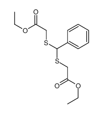 ethyl 2-[(2-ethoxy-2-oxoethyl)sulfanyl-phenylmethyl]sulfanylacetate Structure