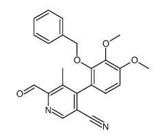 4-(2-benzyloxy-3,4-dimethoxy-phenyl)-6-formyl-5-methyl-nicotinonitrile结构式