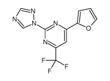 4-(furan-2-yl)-2-(1,2,4-triazol-1-yl)-6-(trifluoromethyl)pyrimidine结构式