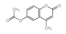 (4-methyl-2-oxo-chromen-6-yl) acetate结构式