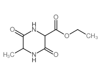 2-Piperazinecarboxylicacid, 5-methyl-3,6-dioxo-, ethyl ester结构式