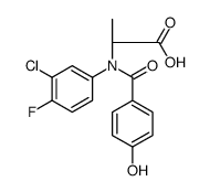 (2S)-2-(3-chloro-4-fluoro-N-(4-hydroxybenzoyl)anilino)propanoic acid结构式