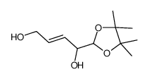 1-(4,4,5,5-tetramethyl-1,3-dioxolan-2-yl)but-2-ene-1,4-diol结构式