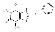 1H-Purine-2,6-dione,3,9-dihydro-1,3-dimethyl-8-[(phenylthio)methyl]- picture