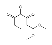 4-chloro-1,1-dimethoxyheptane-3,5-dione Structure