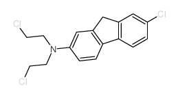 7-chloro-N,N-bis(2-chloroethyl)-9H-fluoren-2-amine structure