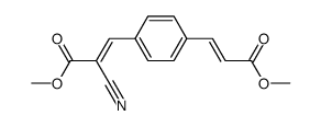 (E)-2-Cyano-3-[4-((E)-2-methoxycarbonyl-vinyl)-phenyl]-acrylic acid methyl ester Structure