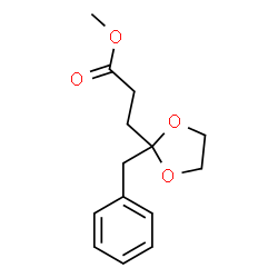 methyl 2-benzyl-1,3-dioxolane-2-propionate structure