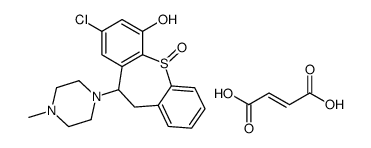 3-chloro-5-(4-methylpiperazin-1-ium-1-yl)-11-oxo-5,6-dihydrobenzo[b][1]benzothiepin-1-ol,(E)-4-hydroxy-4-oxobut-2-enoate结构式