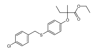 ethyl 2-[4-[(4-chlorophenyl)methylsulfanyl]phenoxy]-2-methylbutanoate Structure