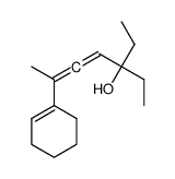 6-(cyclohexen-1-yl)-3-ethylhepta-4,5-dien-3-ol结构式