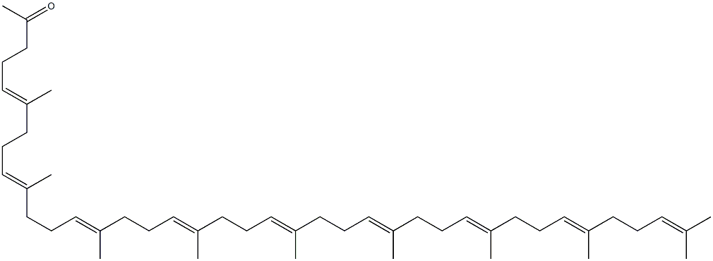 6,10,14,18,22,26,30,34,38-Nonamethyl-5,9,13,17,21,25,29,33,37-nonatriacontanonen-2-one结构式