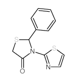 4-Thiazolidinone,2-phenyl-3-(2-thiazolyl)- structure