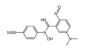 N-(4-Cyano-phenyl)-N-(α-imino-5-dimethylamino-2-nitroso-benzyl)-hydroxylamin结构式