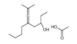 acetic acid,(3R)-5-(2-methylprop-1-enylidene)nonan-3-ol结构式