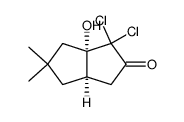 1,1-dichlorohexahydro-6a-hydroxy-5,5-dimethyl-2(1H)-pentalenone Structure