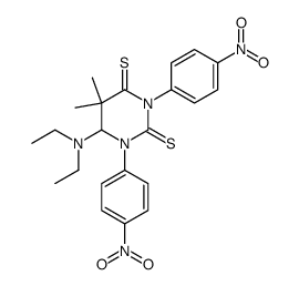 6-(Diethylamino)-5,6-dihydro-5,5-dimethyl-1,3-bis(4-nitrophenyl)-2,4(1H,3H)-pyrimidindithion Structure