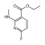 3-Pyridinecarboxylicacid,6-fluoro-2-(methylamino)-,ethylester(9CI) Structure