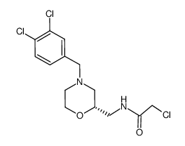 (S)-2-chloro-N-((4-((3,4-dichlorophenyl)methyl)morpholin-2-yl)methyl)acetamide结构式