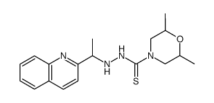 2,6-Dimethyl-morpholine-4-carbothioic acid N'-(1-quinolin-2-yl-ethyl)-hydrazide结构式