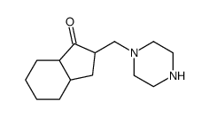 2-(piperazin-1-ylmethyl)-2,3,3a,4,5,6,7,7a-octahydroinden-1-one结构式