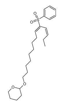 2-((9E,11Z)-10-Benzenesulfonyl-tetradeca-9,11-dienyloxy)-tetrahydro-pyran Structure