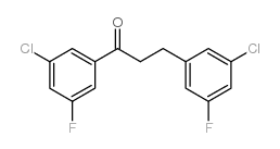 3'-CHLORO-3-(3-CHLORO-5-FLUOROPHENYL)-5'-FLUOROPROPIOPHENONE structure