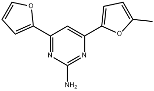 4-(furan-2-yl)-6-(5-methylfuran-2-yl)pyrimidin-2-amine Structure