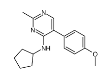 N-环戊基-5-(4-甲氧基苯基)-2-甲基嘧啶-4-胺结构式