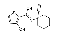 N-(1-ethynylcyclohexyl)-3-hydroxythiophene-2-carboxamide结构式