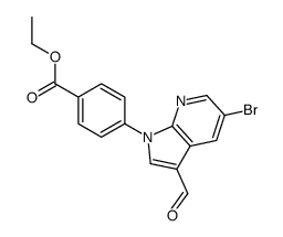 Ethyl 4-(5-bromo-3-formyl-1H-pyrrolo[2,3-b]pyridin-1-yl)benzoate Structure