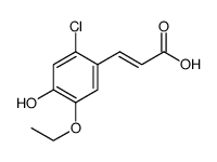 2-Propenoic acid, 3-(2-chloro-5-ethoxy-4-hydroxyphenyl) Structure