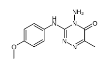 4-AMINO-3-(4-METHOXYANILINO)-6-METHYL-4,5-DIHYDRO-1,2,4-TRIAZIN-5-ONE结构式