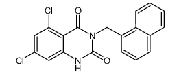 5,7-dichloro-3-naphthalen-1-ylmethyl-1H-quinazoline-2,4-dione结构式