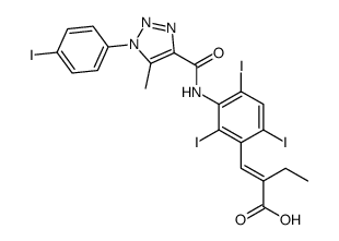 2-ethyl-3-{2,4,6-triiodo-3-[1-(4-iodo-phenyl)-5-methyl-1H-[1,2,3]triazole-4-carbonylamino]-phenyl}-acrylic acid结构式