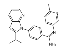 4-(2-isopropyl-3H-imidazo[4,5-b]pyridin-3-yl)-N'-(6-methylpyridin-3-yl)benzamidine结构式