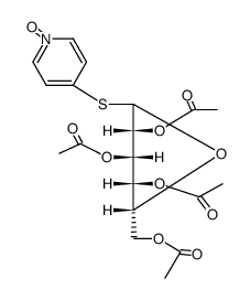 4-Mercaptopyridin-N-oxid-S-tetraacetyl-β-D-glucopyranosid Structure