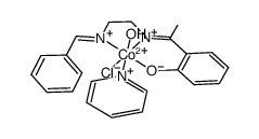 Co((benzaldehyde)(2-hydroxyacetophenone)ethylenediamine-2H)(H2O)Cl(pyridine)结构式