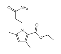 1-(2-carbamoyl-ethyl)-3,5-dimethyl-pyrrole-2-carboxylic acid ethyl ester Structure