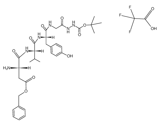 H-Asp(OBzl)-Val-Tyr-Gly-N2H2Boc*TFA Structure