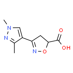 3-(1,3-dimethyl-1H-pyrazol-4-yl)-4,5-dihydroisoxazole-5-carboxylic acid picture