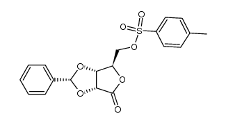 (-)-2,3-O-[(R)-Benzyliden]-5-O-(p-toluolsulfonyl)-D-ribonsaeure-γ-lacton Structure