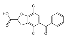 5-benzoyl-4,7-dichloro-2,3-dihydro-1-benzofuran-2-carboxylic acid Structure