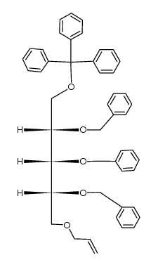 5-O-allyl-2,3,4-tri-O-benzyl-1-O-trityl-D-ribitol Structure