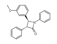 trans-4-(3-methoxyphenyl)-1,3-diphenylazetidin-2-one Structure