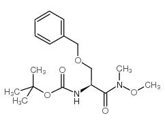 Boc-O-苄基-L-丝氨酸-N,O-二甲基羟乙酰胺结构式