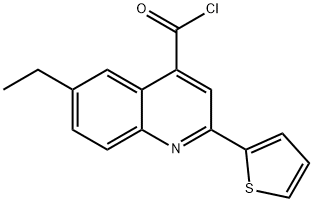 6-乙基-2-(2-噻吩)喹啉-4-甲酰氯结构式