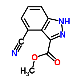 Methyl 4-cyano-1H-indazole-3-carboxylate Structure